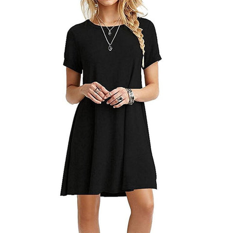 Summer Chiffon Dress 2019 Boho Style Beach Dress Fashion Short Sleeve V-neck Polka Dot A-line Party Dresses Sundress Vestidos
