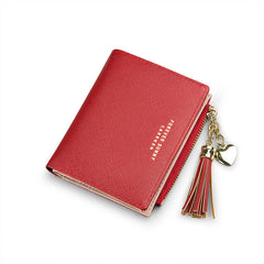 2019 Tassel Women Wallet Small Cute Wallet Women Short Leather Women Wallets Zipper Purses Portefeuille Female Purse Clutch