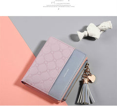 Tassel Leather Wallet Women Small Luxury Brand Famous Mini Women Wallets Purses Female Short Coin Zipper Purse Cartera Mujer