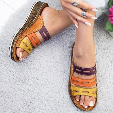 MCCKLE Plus Size Female Ankle Strap High Heels Flock Gladiator Shoes Thick Heel Fashion Women Party Wedding Pumps Drop Shipping