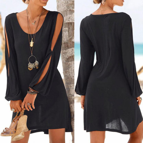 Summer Chiffon Dress 2019 Boho Style Beach Dress Fashion Short Sleeve V-neck Polka Dot A-line Party Dresses Sundress Vestidos