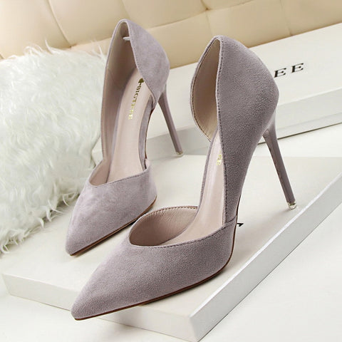 MCCKLE Plus Size Female Ankle Strap High Heels Flock Gladiator Shoes Thick Heel Fashion Women Party Wedding Pumps Drop Shipping