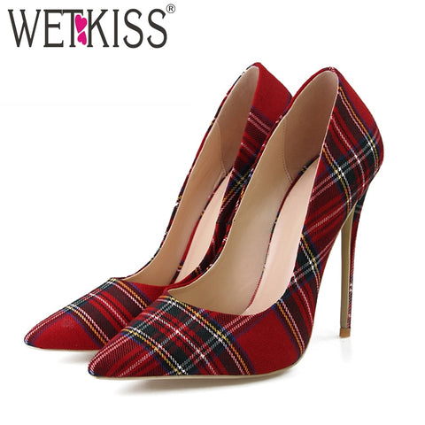 MCCKLE Plus Size Female Ankle Strap High Heels Flock Gladiator Shoes Thick Heel Fashion Women Party Wedding Pumps Drop Shipping